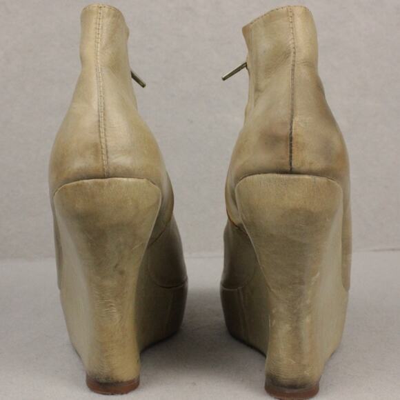 Jeffrey Campbell Ticks Y2K Platform Bootie Womens Sz 8M Greige Grunge Rock - Picture 2 of 7